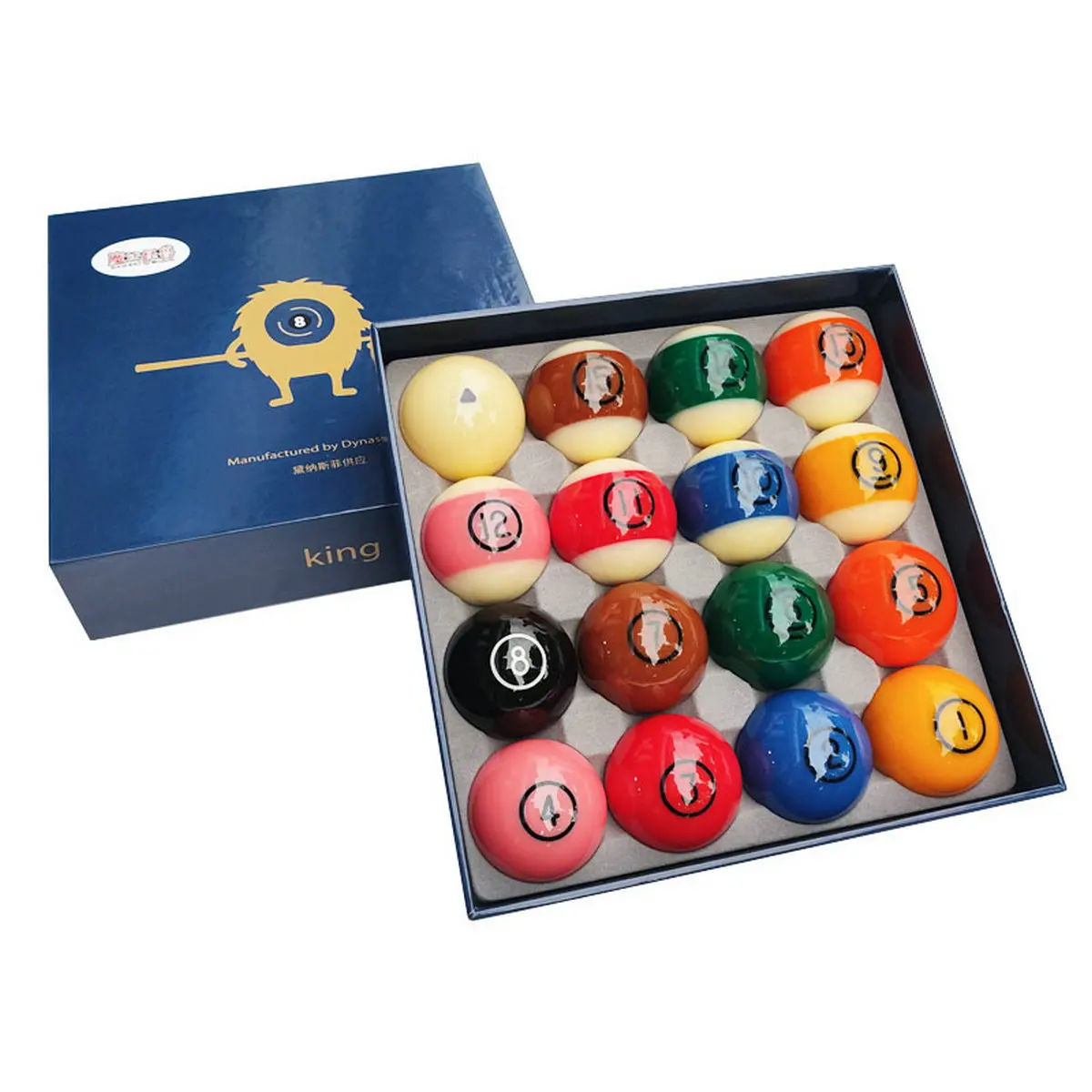 Belgium DYNASPHERE Magic King Phenolic Billiard Pool Ball Set 2-1/4"