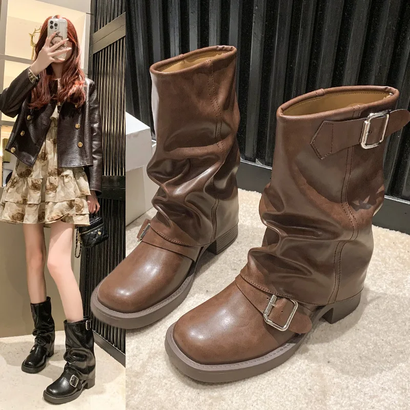 Scarpe Da Donna Stivali Piattaforma Da Donna Elegante E Alla Moda Per Le Donne Lusso Nuovo 2023 Calzature Invernali Marca Uggs Da Cowboy Di Alta Quali