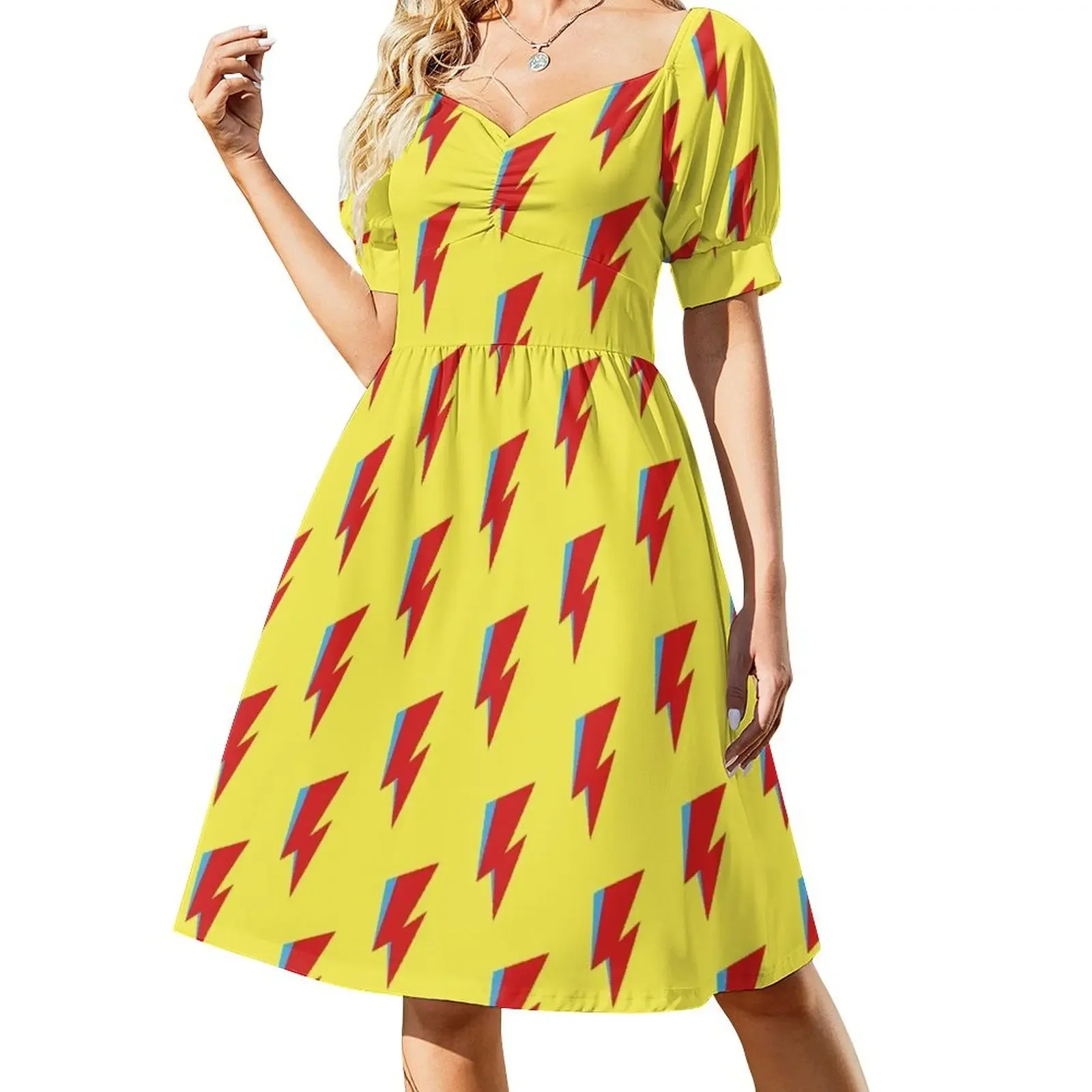 thumbnail image 1 of Vestido sin mangas Starman Love Forever, vestido elegante y chic para mujer, vestido de noche elegante y chic., 1 of 8