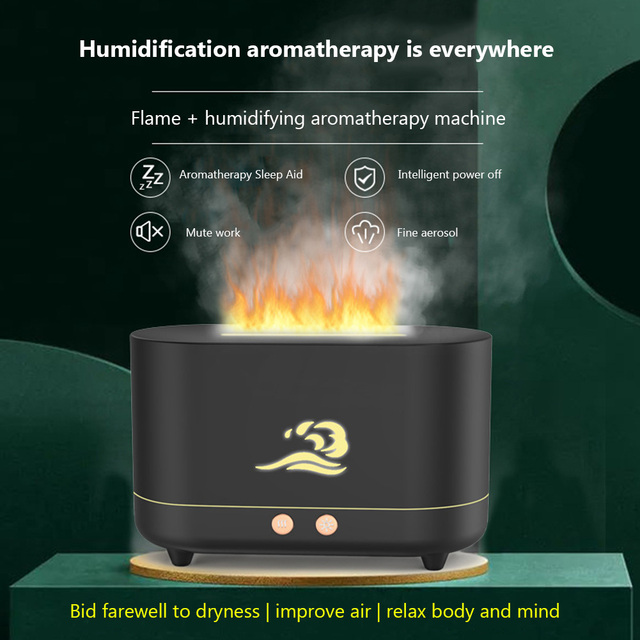 Humidifier Silent Aroma Essential Oil Diffuser Ultrasonic Cool Mist Fogger Sleep Atomizer Home Office Air Freshener 180ml