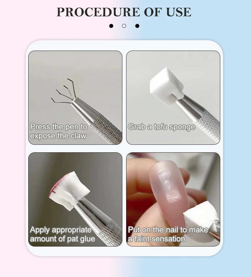 Description Picture 4 of itemNail Art Sponge Soft Sponges Gradient Nail Art Stamper Tools Fade Color Manicure Dotting Pen Polish Nail Sponge Gripper Tool