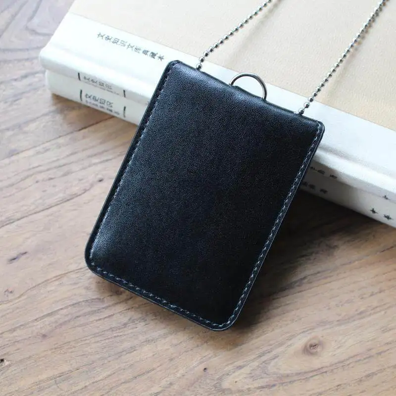 Neck Badge ID Credit Card Holder Leather Name tag Cases Pouch Hong Kong style Reporter Police Military