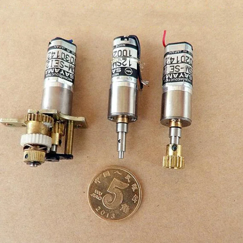 일본 오리지널 SAYAMA 12mm 정밀 풀 메탈 기어 감속기 모터 DC 6V-12V 45RPM-92RPM 기어 박스