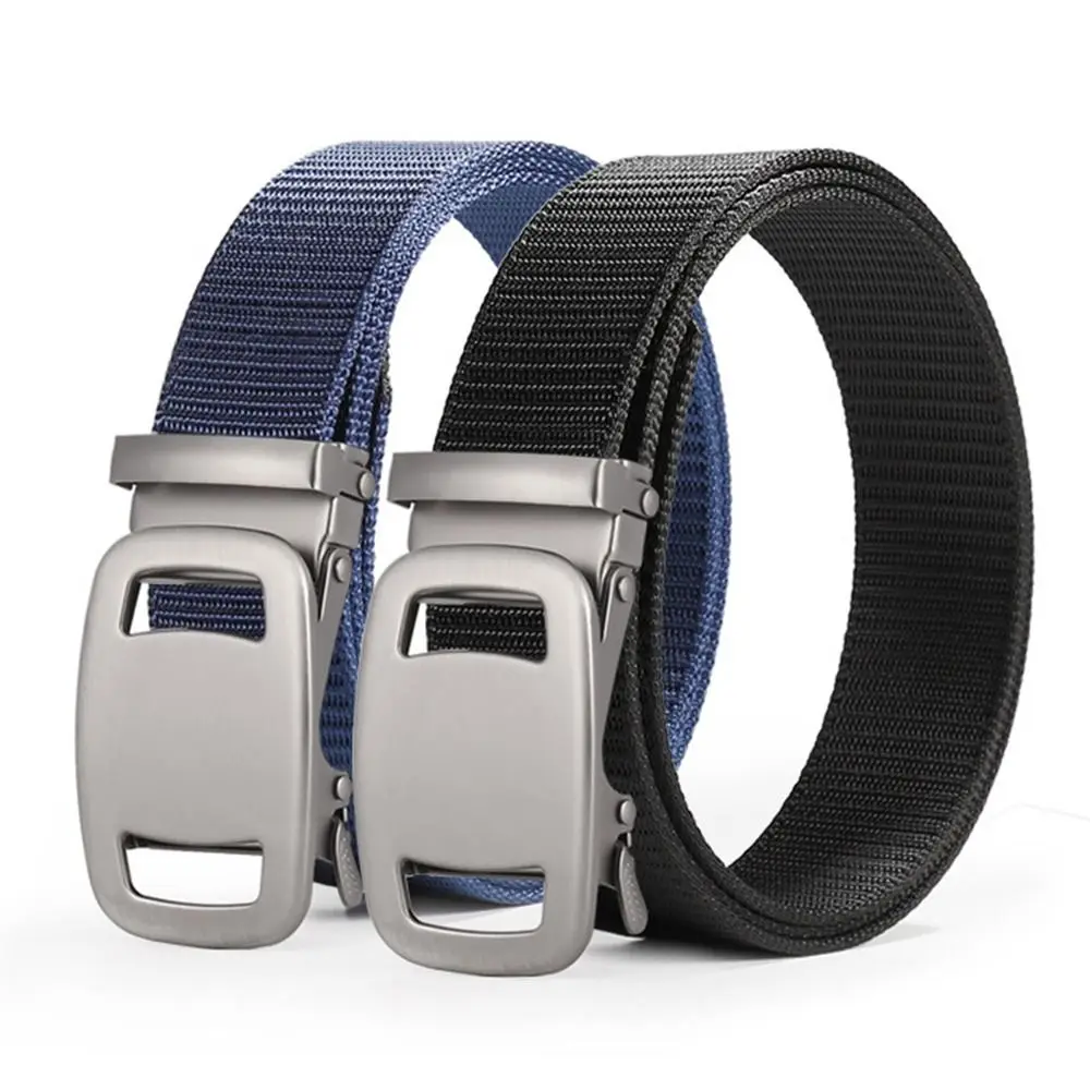 

Simple Wild Style Nylon Braided Belt Fashion Luxury Brand Business Casual Automatic Buckle Waistband Canvas Strap