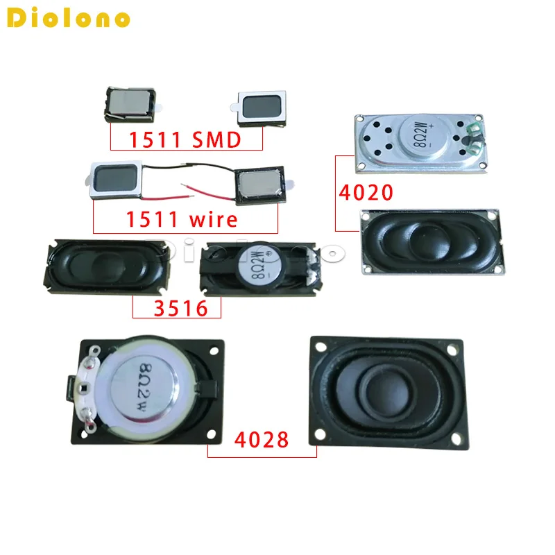 Acoustic Speaker 3516 1635 Square Tablet Phone MP3 Portable Loudspeaker 2W 8R 35*16*5.3MM Super DIY Audio Accessories
