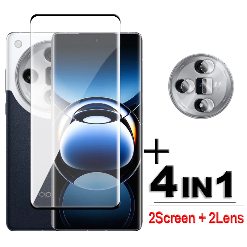 Premium 3D Full Cover Curved Screen Protector and Lens Film, Tempered Glass