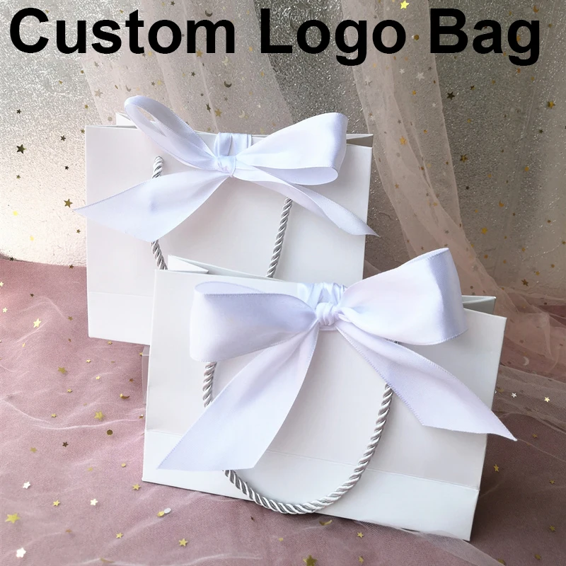 5 Pcs Custom Logo valentine day gifts pacakge white bag wedding bow tie luxury bag for small business bag personization 14 Sac1d921c691847a5aef25d20f02ba1deq