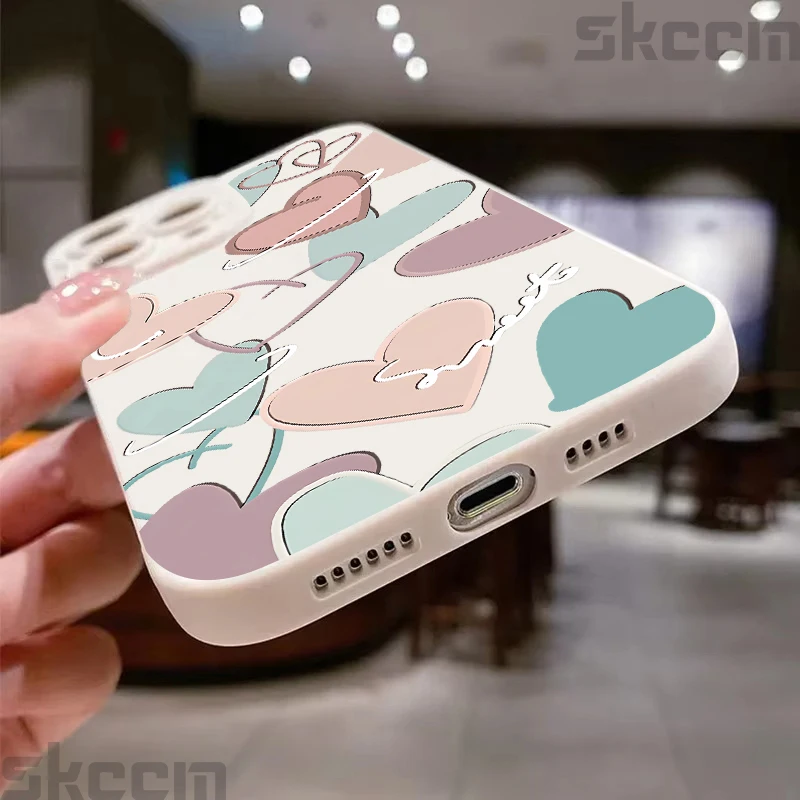 Vibrant Love Heart Patterned Phone Case Cover