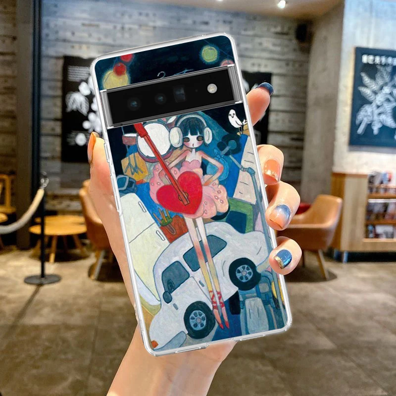 Aya Takano Shockproof Transparent Silicone Phone Case Cover