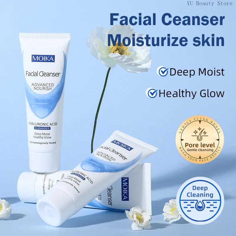 Facial Cleanser Facial Foam Cleanser Gentle Cleansing Pores Oil Control Blackhead Removal Whitening Moisturizing Korean Skin Care Products 80g
