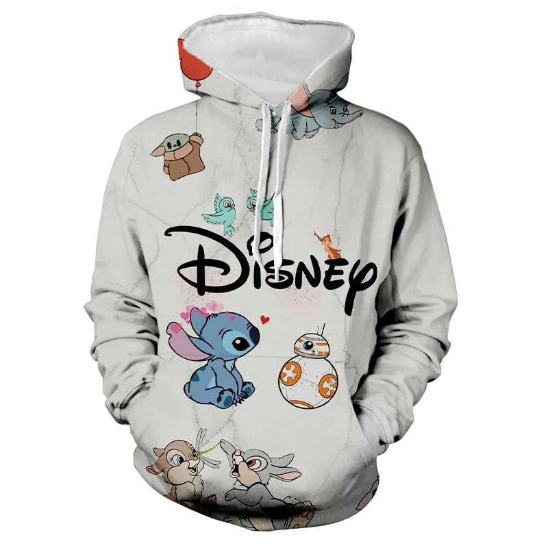 Mickey Mouse Boys and Girls Hoodies Disney Hoodies 3D Printed Cartoon Pullover Disney Men's Hoodies MINISO Men's Clothing 5