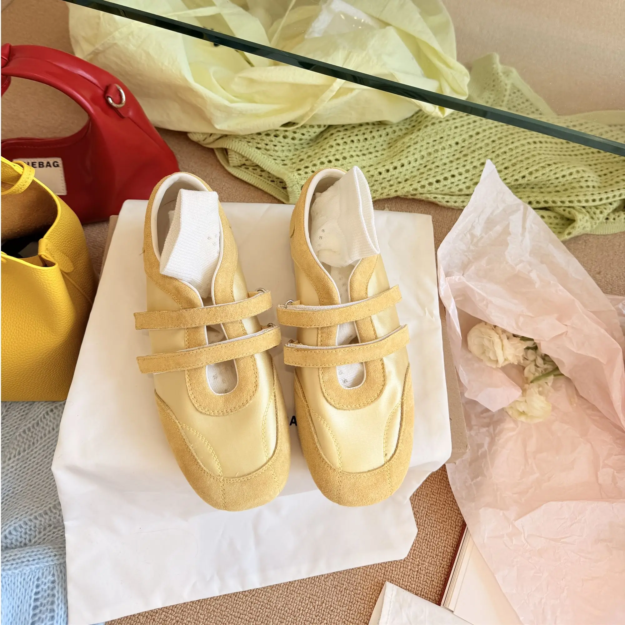 Flats Women's Sports Shoes Fashion Sneakers Casual Shallow Loafers Shoes Walking Ballet Shoes Trend Cozy Zapatillas De Mujer - 2