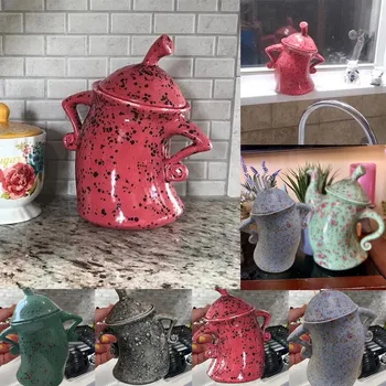 Canister with Attitude Creative Cup Mugs Food Jars for Kitchen Storage Container with Airtight Lid Desktop Decorations 1