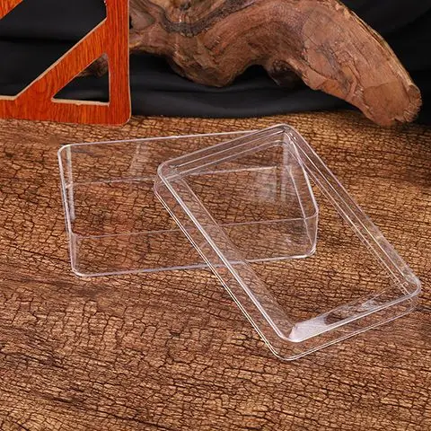 6 Scatoline Trasparenti Acrilico - Portagioie, Caramelle, Piccoli Oggetti 11x7x2.5cm Per Matrimoni