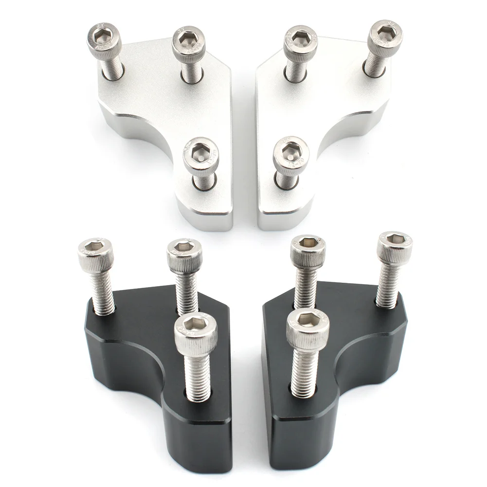 

Titanium/Silver Motorcycle CNC Handlebar Risers Height Up Adapters For Kawasaki GTR1400 Concours 1400 2008-2022