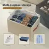 Foldable Shoe Organizer, Fabric Shoe Hanger With Cover, Adjustable Dividers For Shoe Storage Drawer Box Container Cube Box Fits 3