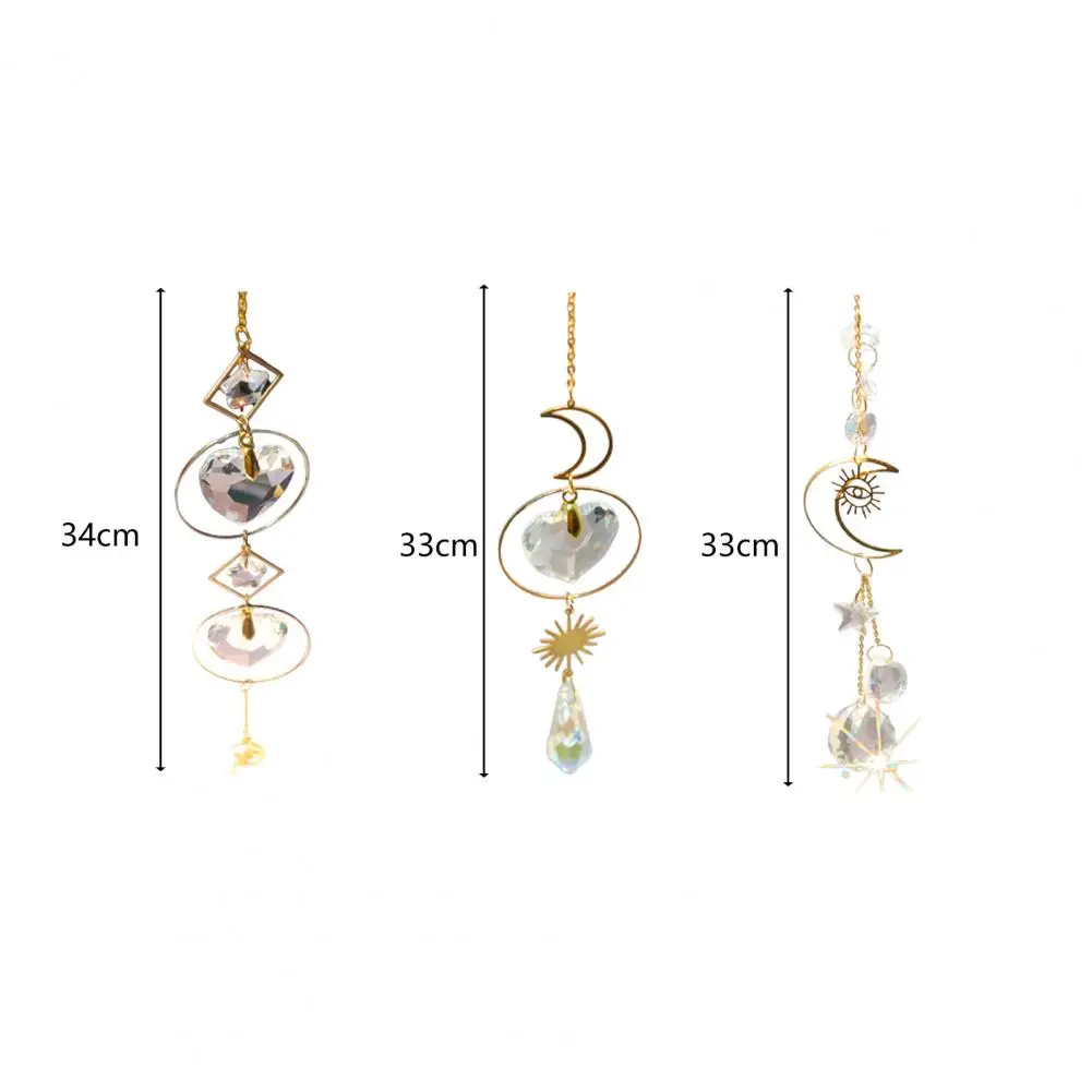 Suncatcher Pendant Decorative Glass Faux Crystal Rainbow Prism Pendant Home Decoration