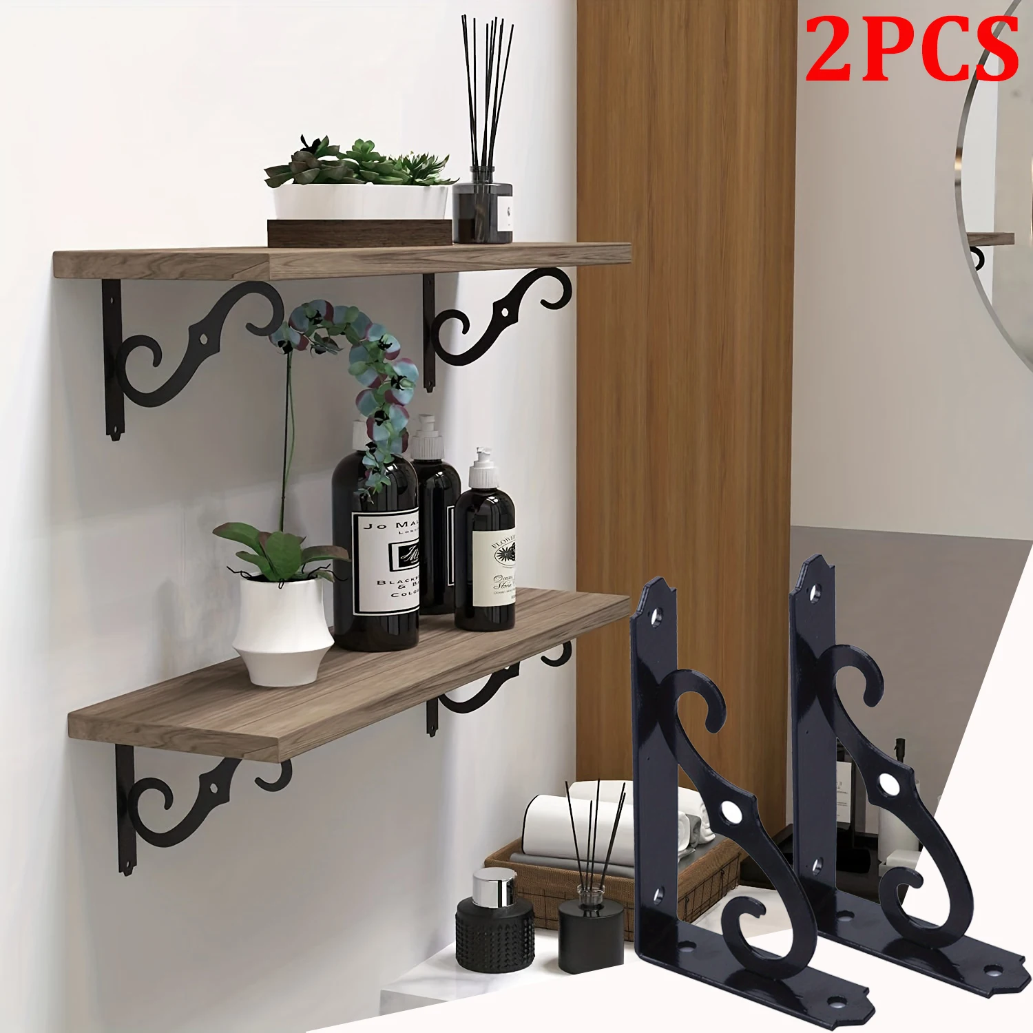 Shelf Support Folding Shelf Bracket Shelf Bracket Tv Wall Mount Bracket 2pcs Decorative 5 Inch Wall Mounted Floating Shelf Bracket For DIY Open Shelving L Shape Heavy Duty Furniture Support Hardware