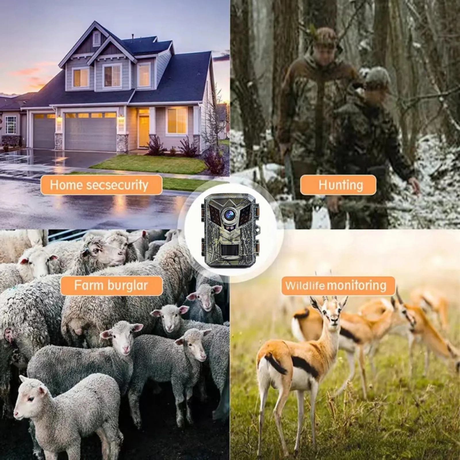 Motion Activated Hunting Camera Clear Color Photos and 1080FHD Videos for Wildlife Observation Home Security and Surveillance