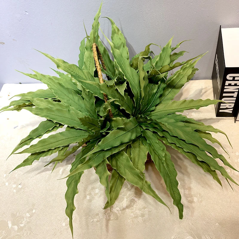 

Large Artificial Fern Tropical Green Plant Fake Fern Grass Persian Leaves Wall Hanging Outdoor Plants for Home Garden Decoration