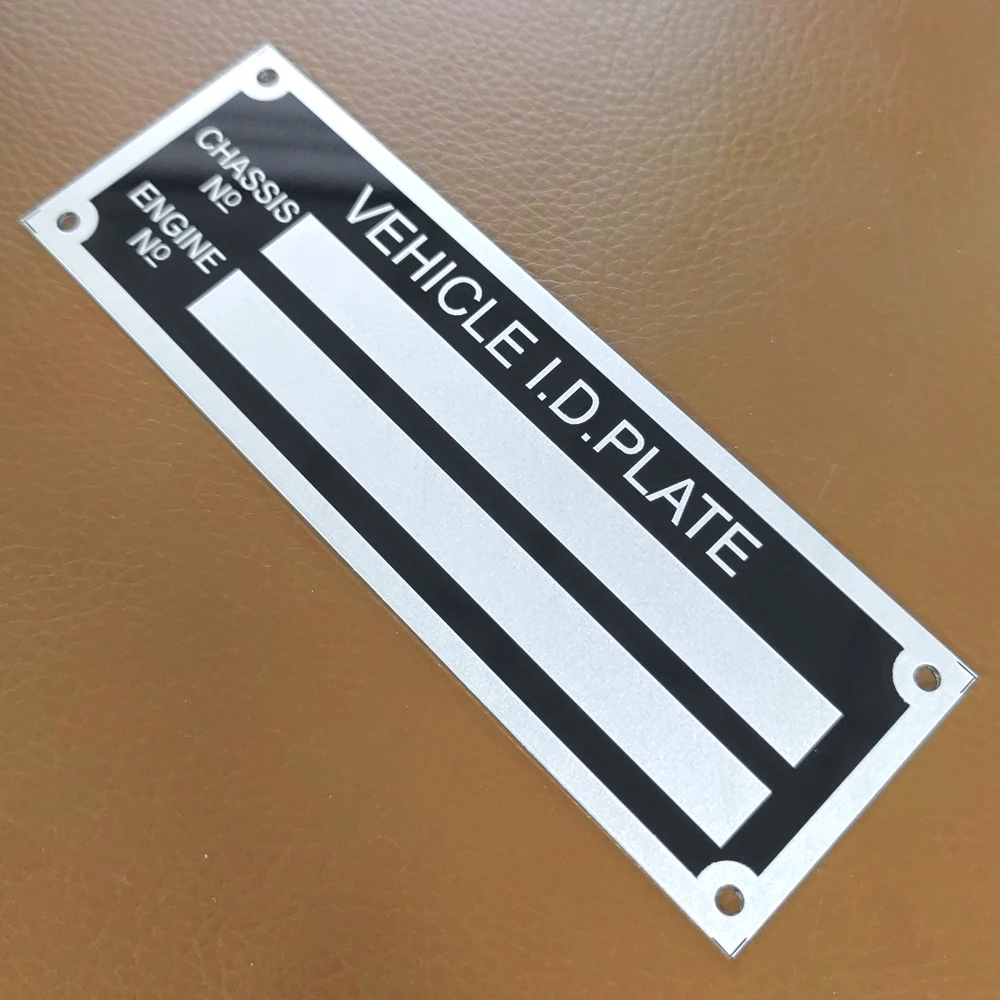Vehicle Identification Plate Trailer VIN Chassis Plates Car Motorbike Caravan RV Parts