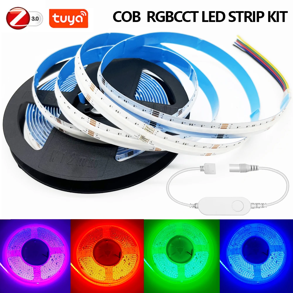 Plug-in COB LED Shelf Lights – 16.4ft Cut-to-Size Strip With Touch Sensor For Pantry, Bookshelf & Cabinets