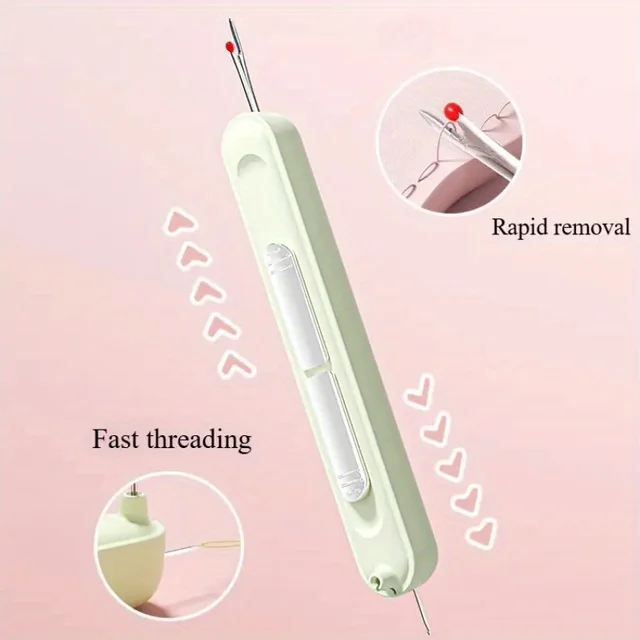 2in1 Hand Sewing Needle Threader and Seam Ripper Easy Threading and Stitch Removal Tool for Seniors Durable Sewing Accessory 5