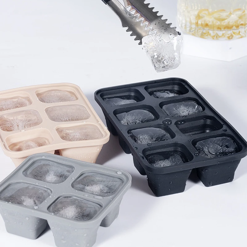 Large Ice Cube Tray , Silicone Freezer 6 Cavity Ice Mold, Larger Silicone 8  Holes Ice Cube Tray - Buy Large Ice Cube Tray , Silicone Freezer 6 Cavity  Ice Mold, Larger