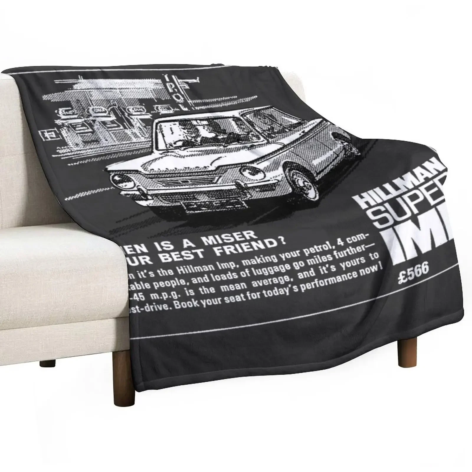 

New HILLMAN IMP Throw Blanket wednesday Nap Blankets