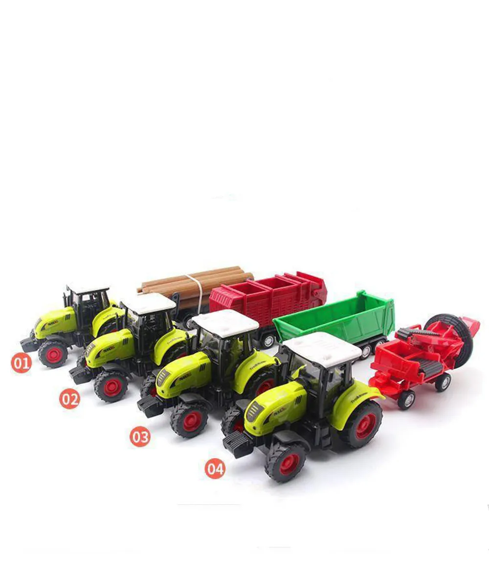 Mini Inertial Tractor Model Harvester Transporter Boy Toy Set Kids Toy Simulation Farmer Car Model Gift for Children - Sac1eb551326e485392b769ef912f7633k