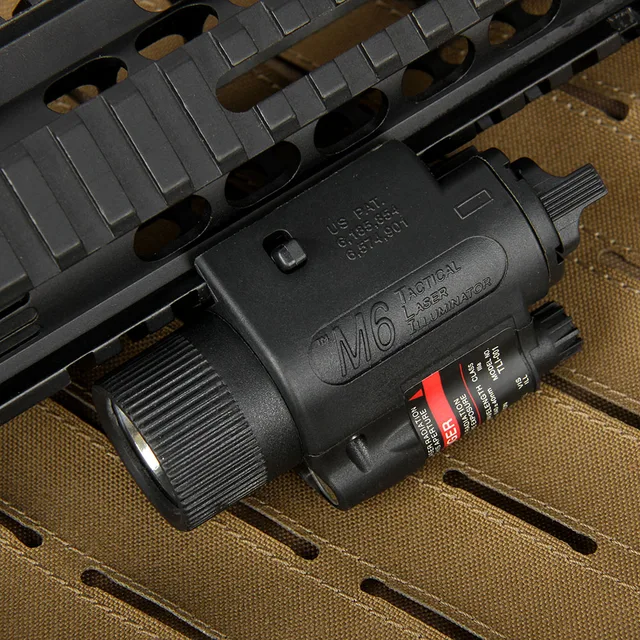 Hunting Accessories Tactical M6 Flashlight Red Laser Combo