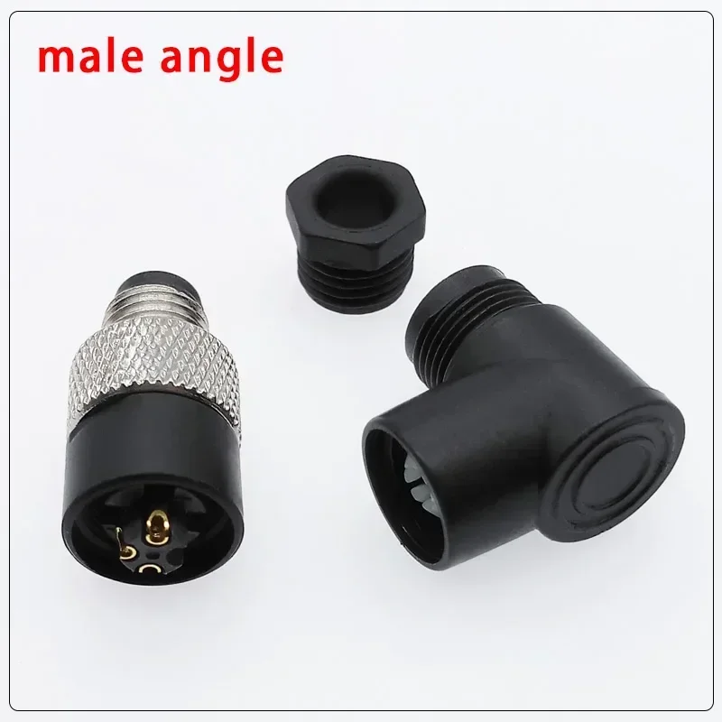 M8 sensor connector waterproof male&female plug straight angle screw threaded coupling 3pin 4pin