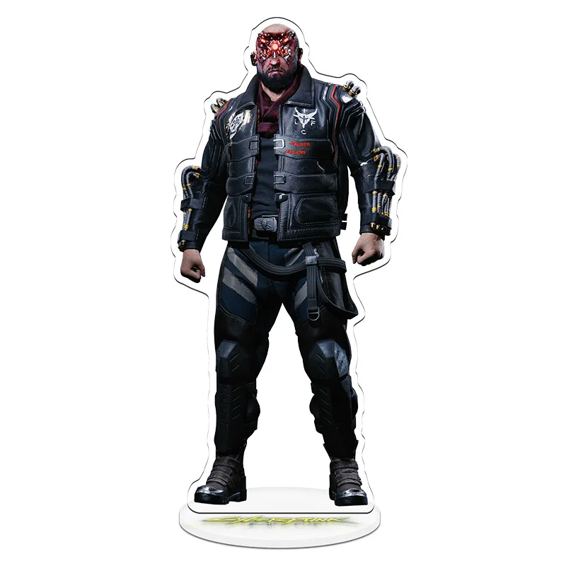 Cyberpunk 2077 Merchandise Display Stand with Keychain Gift Accessories