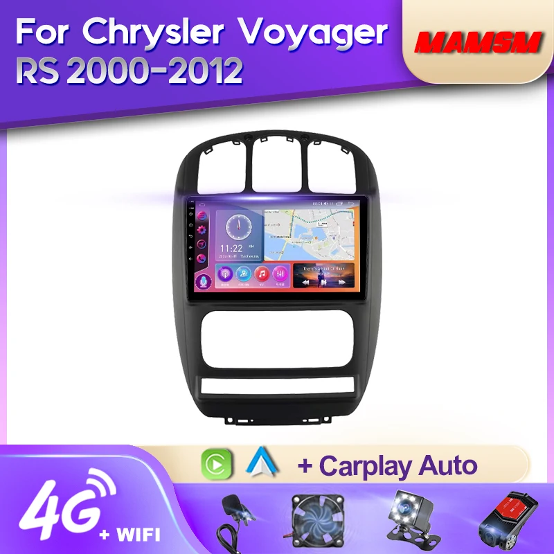 

Автомобильное радио MAMSM 2K QLED Android 12 для Chrysler Grand Voyager RS 2000-2012 мультимедийный видеоплеер GPS Carplay Авторадио Стерео