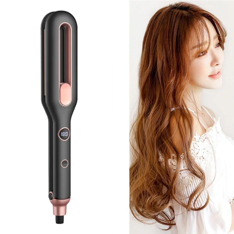 

Digital Display Wet Dry Use Electronic InfraredsHair Straighteners Corrugated Curler Crimper IronsTools for Travel