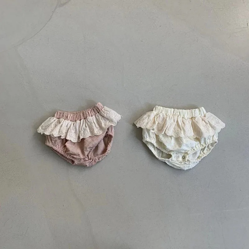 

MILANCEL 2023 Summer Baby Clothes Girls Lace Bloomer Toddler Shorts Infant PP Shorts