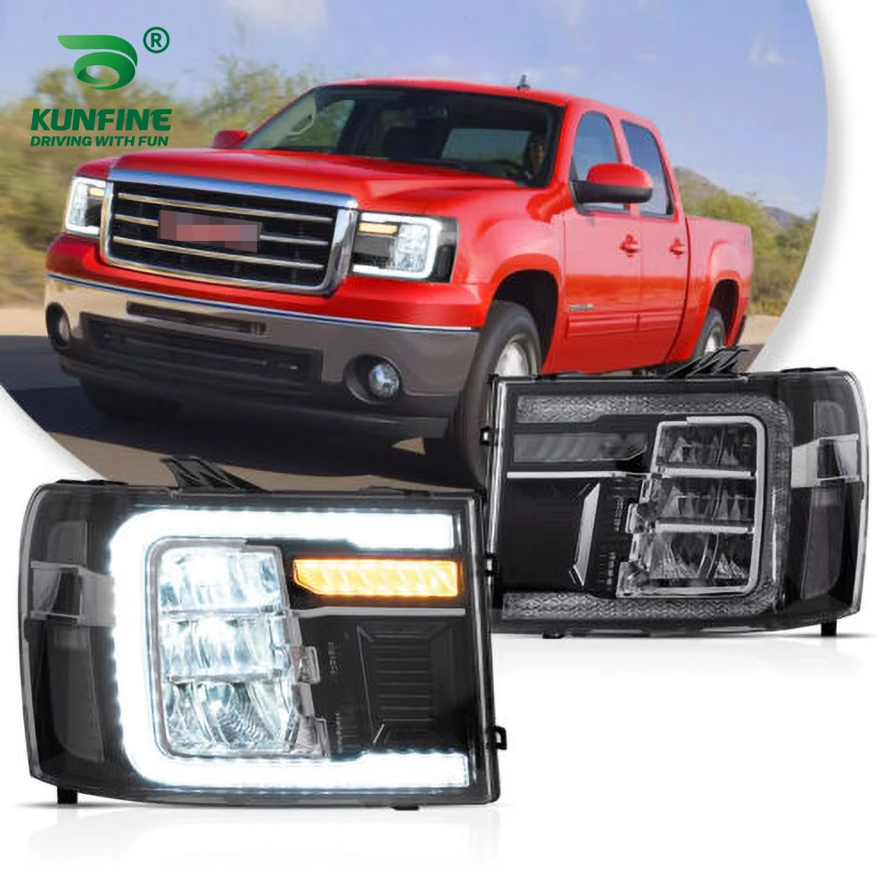 

Pair of Car Styling Car Headlight Assembly For GMC Sierra 2007-2013 LED Head Lamp Car Tuning Light Parts Plug And Play