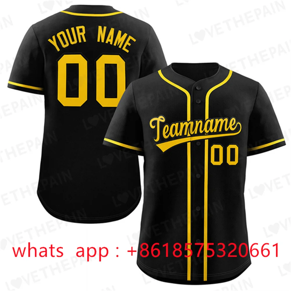Embroidered Baseball Shirt Baseball Jersey Stitched Team Name Number Sewing Softball Game Sweatshirt for Men/Yout baseball jersey