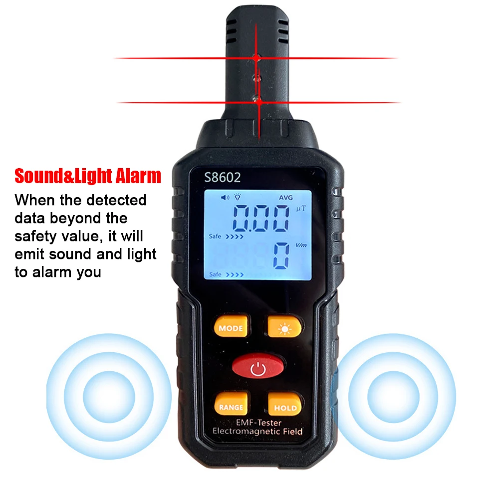 3-in-1 Counter Geiger Digital Radiation Dosimeter Electric Field Magnetics Temperature Detector Home Radiation Tester