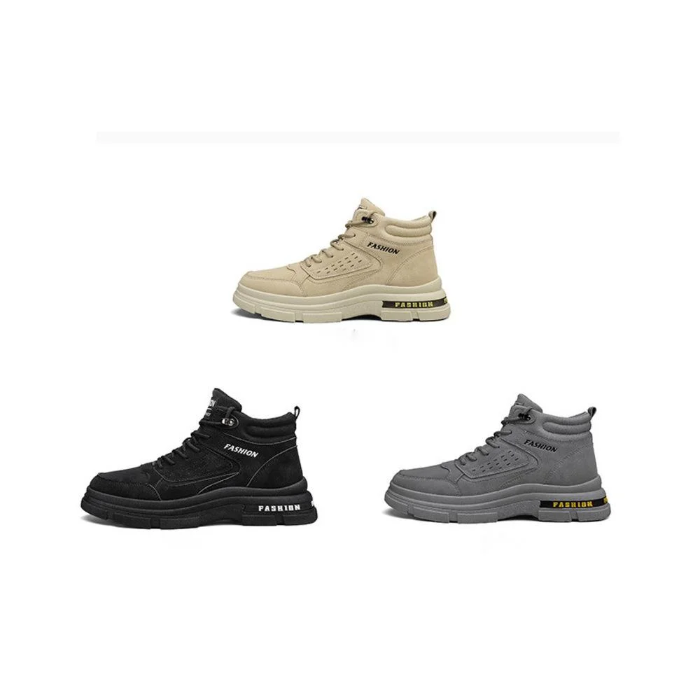 Nouvelles bottes en cuir pour hommes bottes plate-forme bottes de mode tout-match hommes bottes de mode Zapatos Para Hombres bottes garçons chaussures de fête_voghion.com