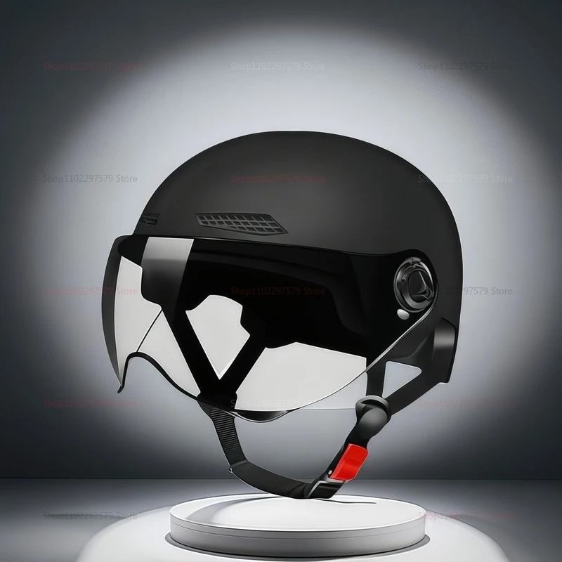 Lightweight Motorcycle Bicycle Helmet for Men Women and Kids with Goggles Suitable for Scooter Riding and Outdoor Sports