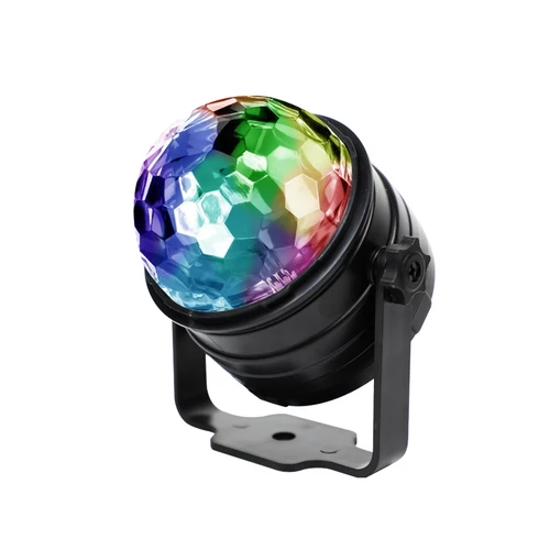 HCWE USB 미니 매직 볼 사운드 컨트롤 LED 조명 운반 브래킷, 디스코 자동차 UV 분위기 조명 장식, 가족 파티 조명 6