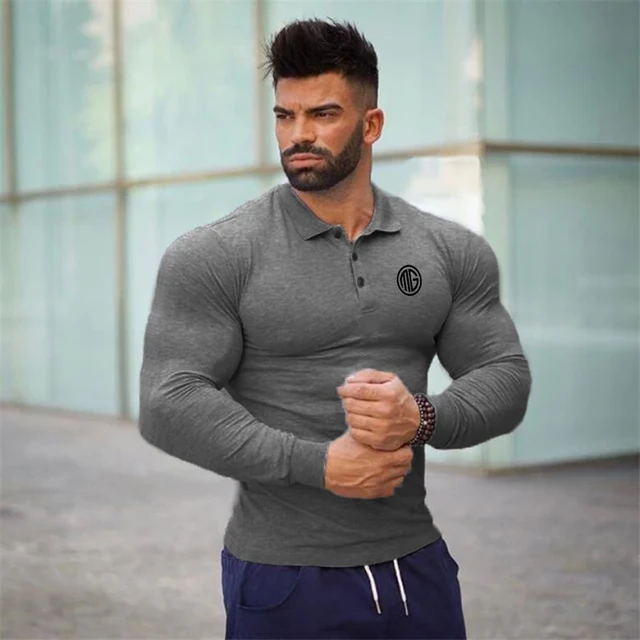 Fitness T-shirt Men Long Sleeve Training Shirts Running