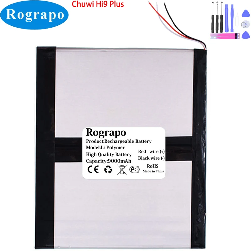 Bateria do Tablet pc para Chuwi Hi9 Plus e Hi9plus Linhas de Fios Pt32661102p 3.8v 9000mah Novo