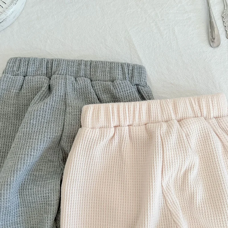 baby shirt clothing set 0-3 year old baby clothes autumn boys and girls striped long-sleeved pullover + shorts baby simple long-sleeved trousers suit Baby Clothing Set medium