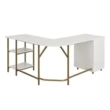 An ideal office table, this l table also works well as a study desk