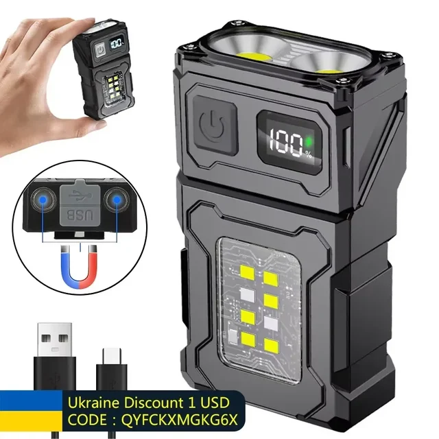 Powerful USB Rechargeable LED Flashlight