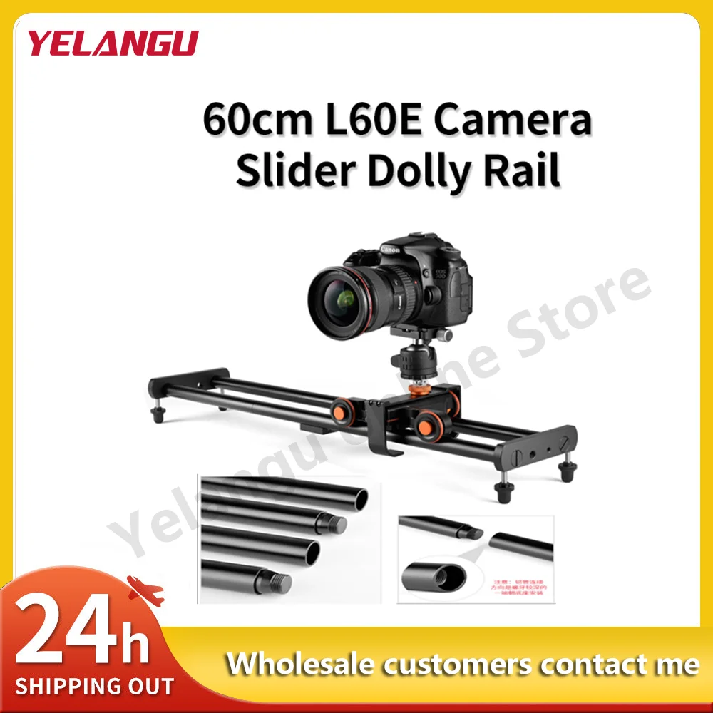 YELANGU Camera Video Track Dolly Motorized Electric Slider Dolly for Smart Phone Camera Slider Car Video Recording