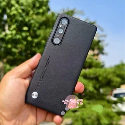 Luxurious Silicone Leather Shockproof Phone Case - Stylish and Durable Back Cover Shell for Xperia 10 V 2023 (Black)