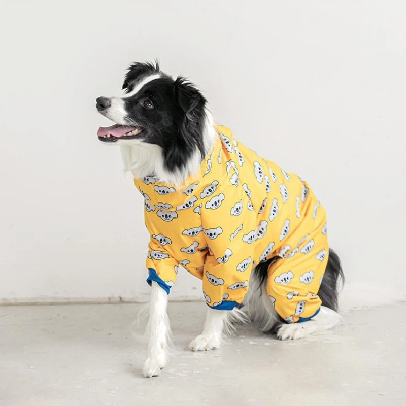 Cartoon Style Raincoat For Dogs With Convenient Zipper